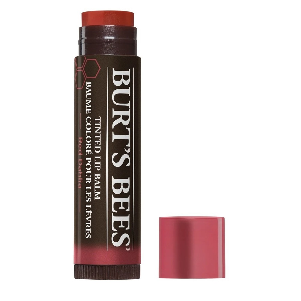 Burt's Bees Tinted Lip Balm Red Dahlia 0.15 Oz 100% Natural Moisturizing NEW